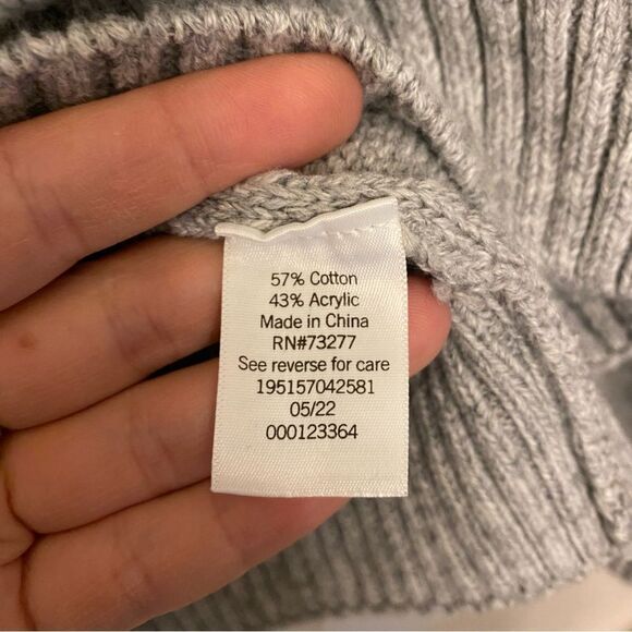 Sonoma Goods For Life Quarter Zip Sweater gray mock neck turtleneck mens L - Picture 9 of 9